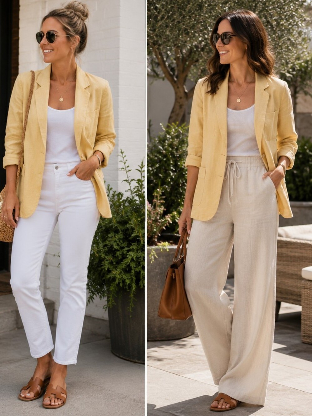 EXPRESS VINTAGE RAMIE (LINEN) YELLOW BLAZER 💛